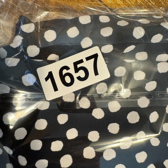 Susan Graver Liquid Knit Dress Womens SIze 3X Stretch Oversize Stretch Polka Dot - Picture 7 of 7